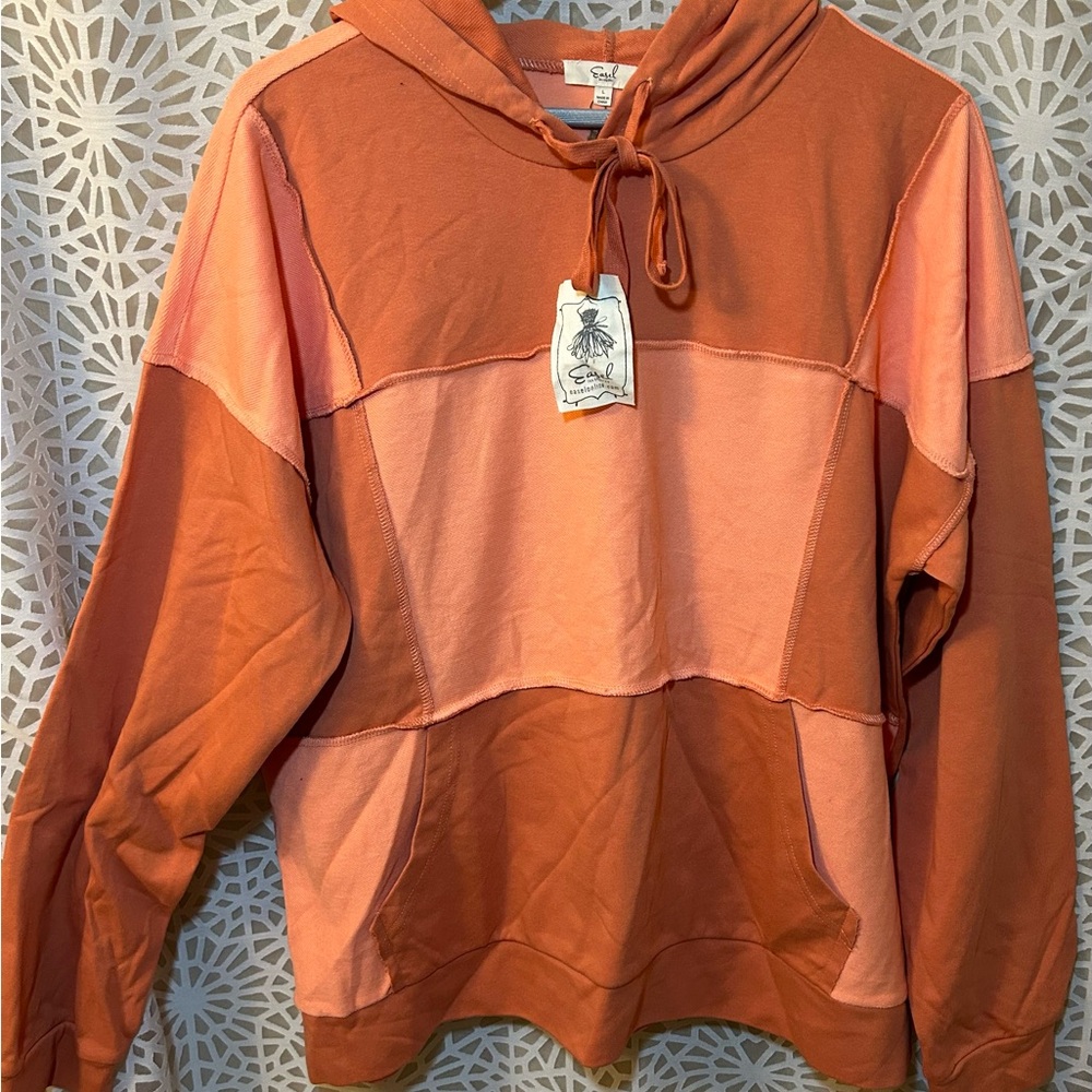 Easel hooded sweatshirt block stitch large brand new never worn NWT